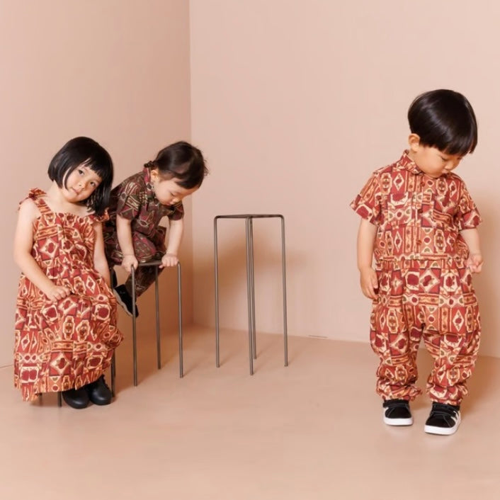 [&pal] tile pattern onepiece (green)