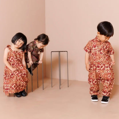 [&pal] tile pattern onepiece (green)