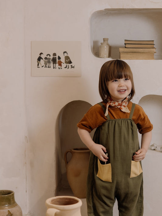 OLIVE ARTISAN JUMPSUIT [organic zoo] (24SS)