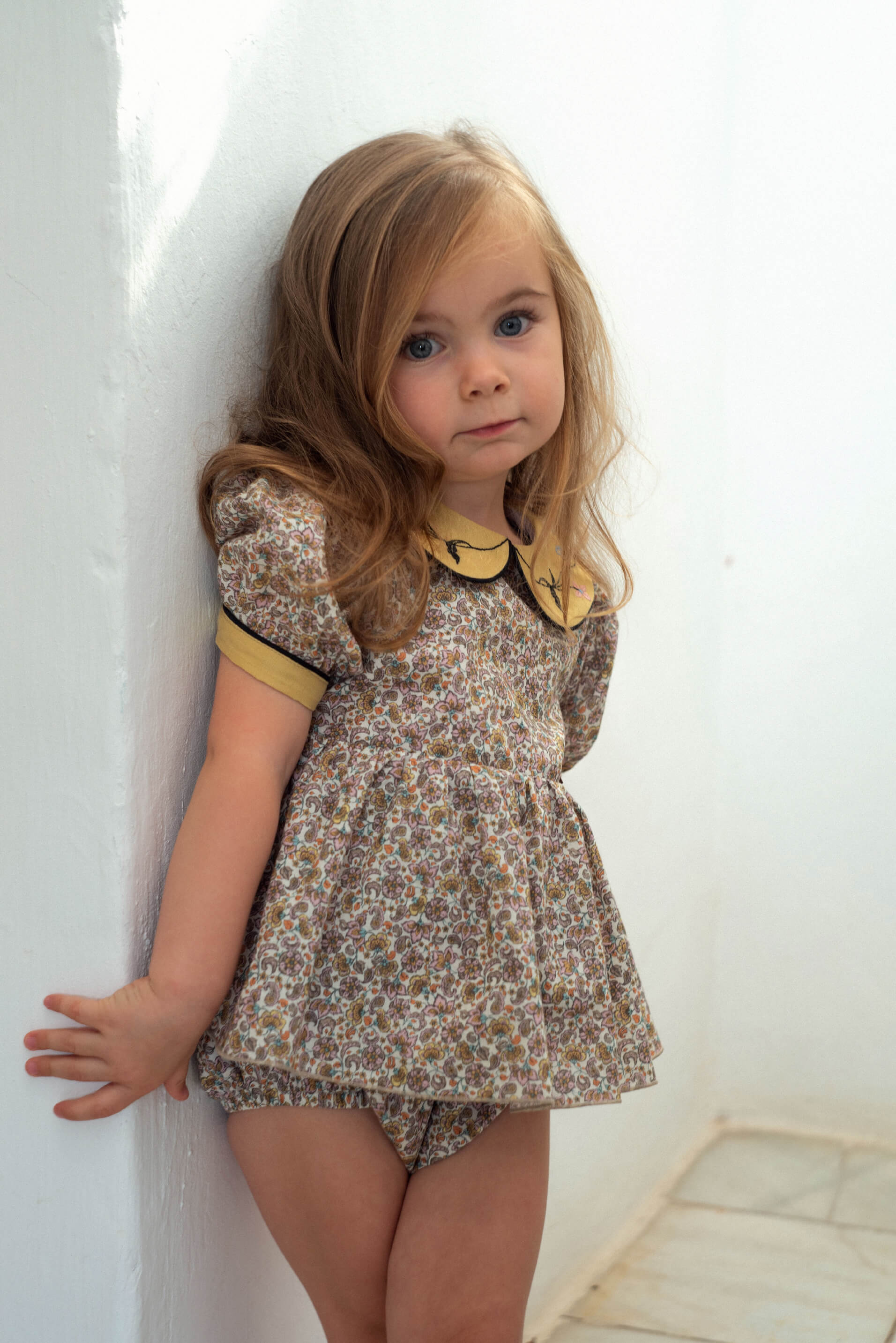 Rompers with frill skirt - Cashmere [Popelin] (25SS) – anoko.