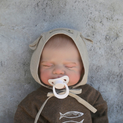 Bear Newborn Bonnet - Neutral [SHOMKA]