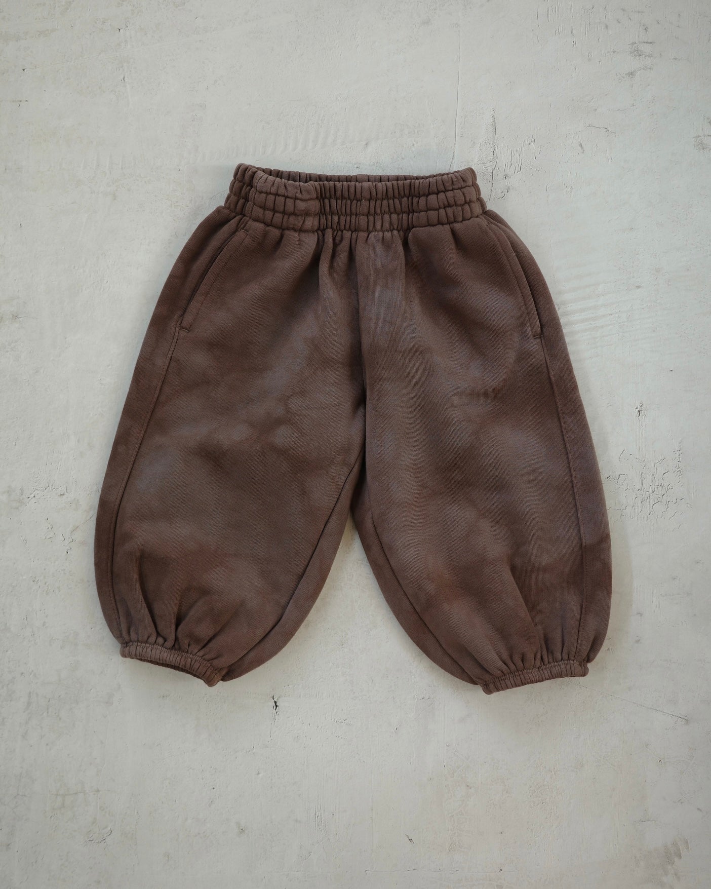 Organic French terry bottom - Brown Tie Dye [EARTH THE ARCHIVE] (26AW)