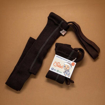 Retro Wooly Footless Tights - Espresso [SILLY Silas]