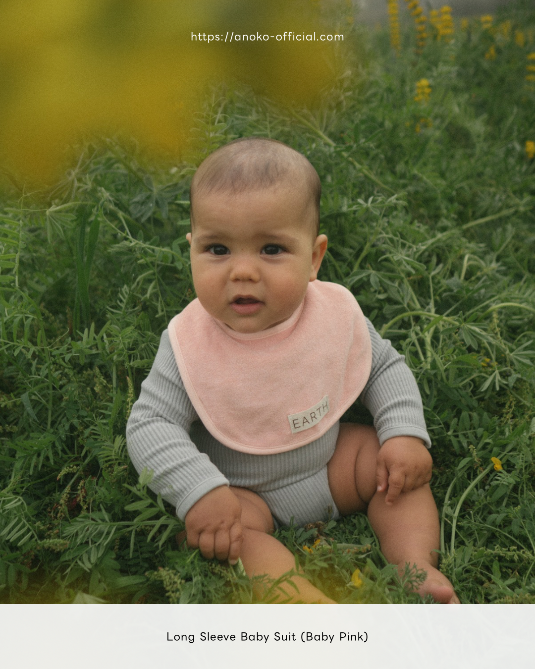 Longsleeve baby suit - Cotton Lavender [EARTH THE ARCHIVE] (26AW)
