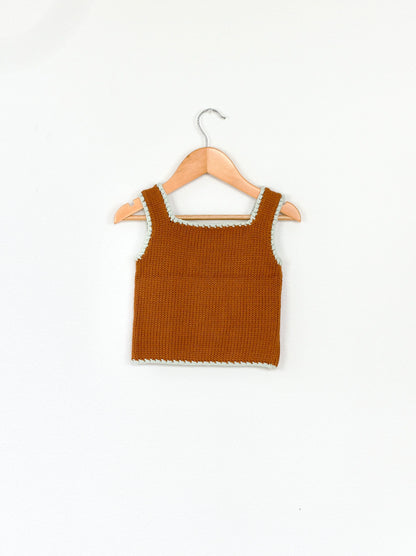 [iver and isla] patchwork quilt pullover vest  (acorn) - SS23