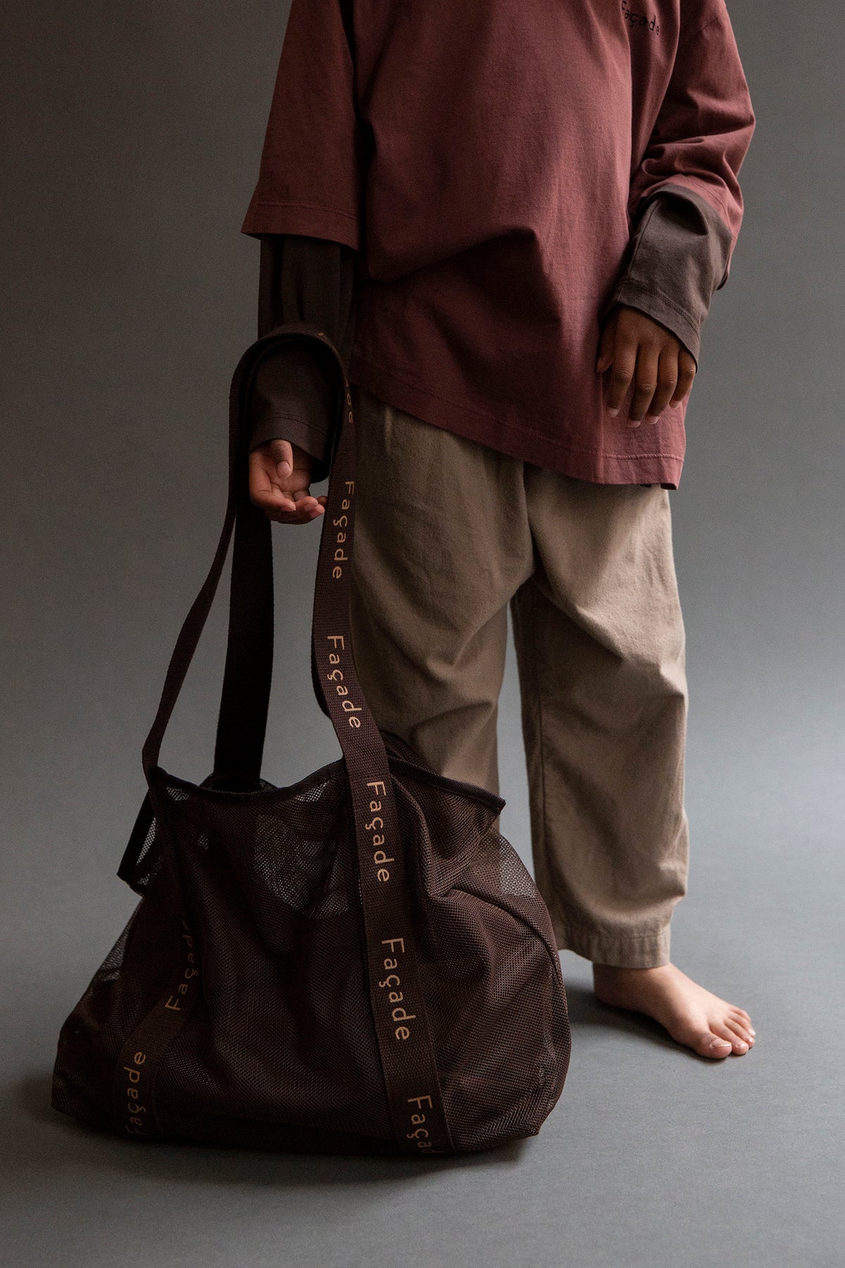 Tote Bag - Burgundy [Façade](26AW)drop1