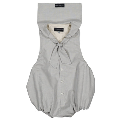 Romper VIGNY - blue fine stripes [Maison Marelle](25SS DROP2)