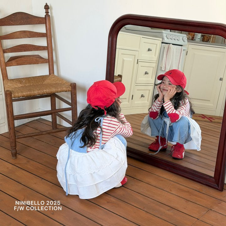 【予約販売】Heart patch color tee [NINIBELLO] (26SS)【2026年2月下旬以降順次発送】