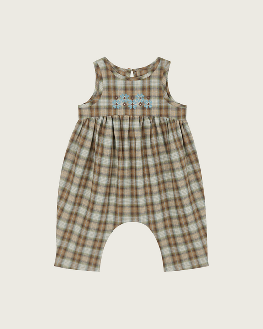 Forest Check Jumpsuit  [Doucement] (25AW)【2025年10月下旬以降お届け予定】