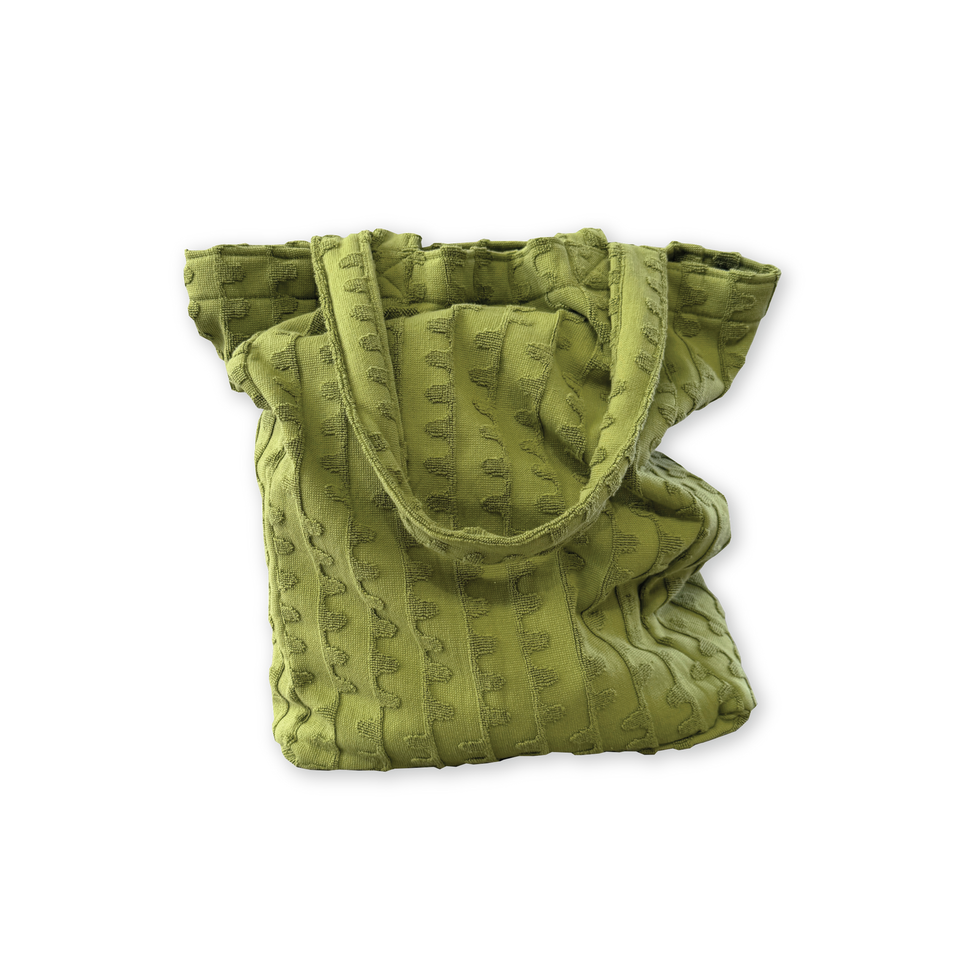 Terry Towelling Flow Beach Tote - Leaf [GROWN] (25HOL)