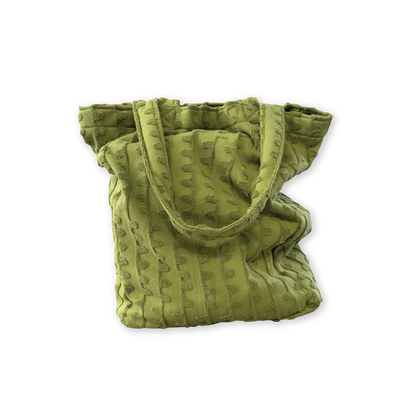 Terry Towelling Flow Beach Tote - Leaf [GROWN] (25HOL)