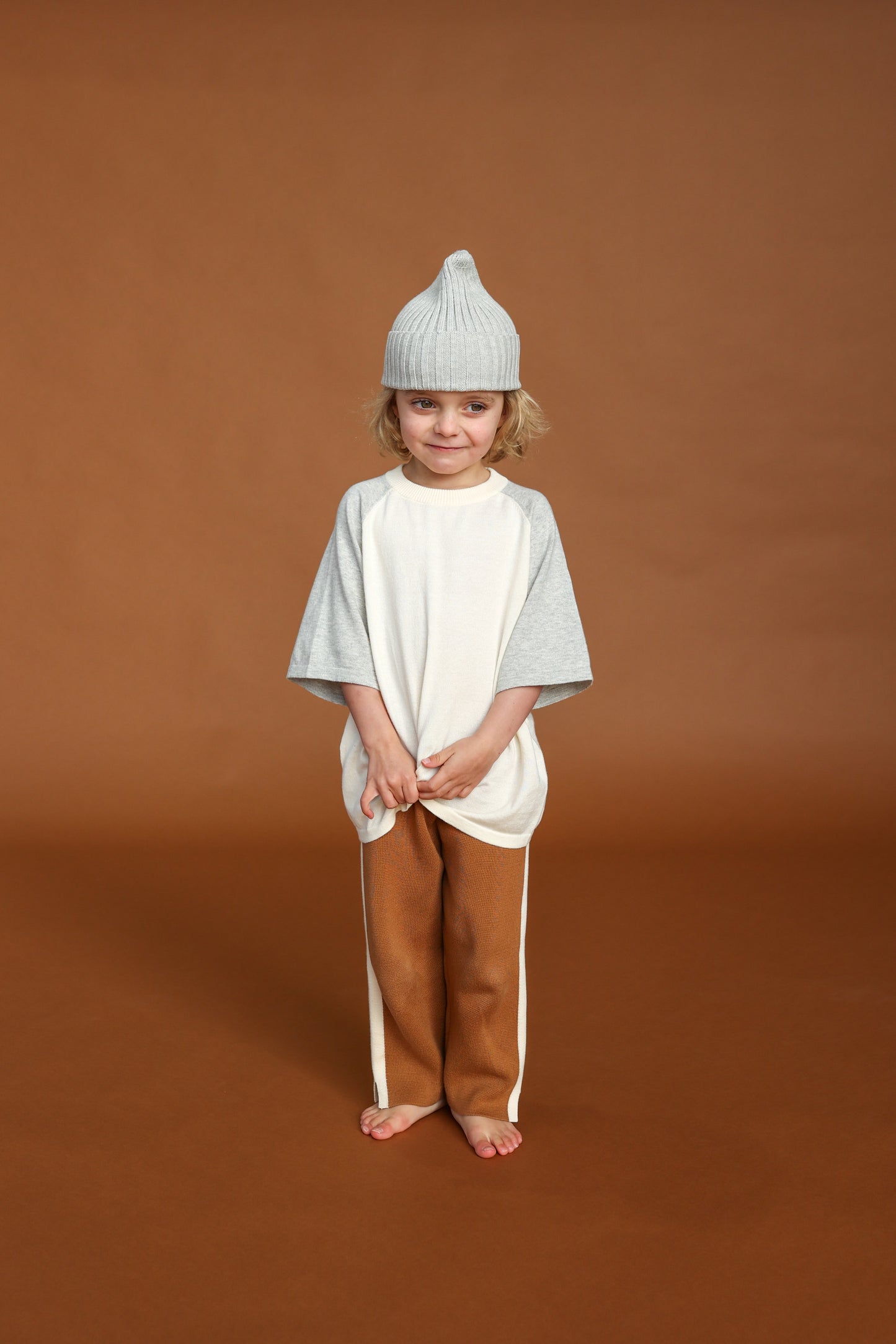 Ribbed Pixie Beanie - Grey Marle [GROWN](25KIDS CLUB)