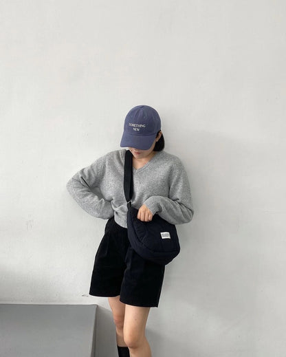 【オーダー会】Couple Cross Bag - Black Beige [wouldU]【2025年11月下旬以降順次お届け予定】