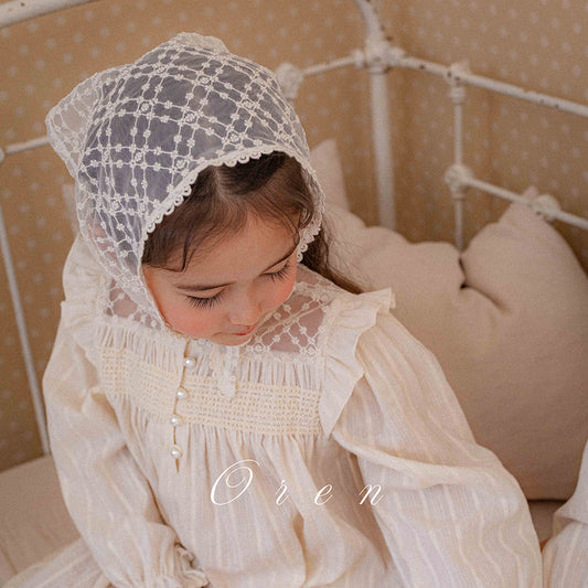 【予約商品】Arabella Lace Triangle Bandana [Oren] (26SS)【2026年3月中旬以降順次発送】