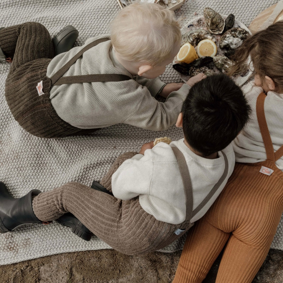 Granny Teddy Footless Tights With Braces - Seaweed Brown [SILLY Silas]