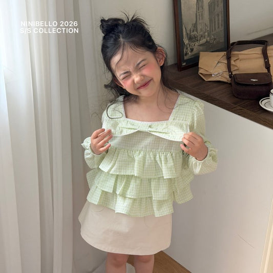 【予約販売】Bubble Cancan Blouse [NINIBELLO] (26SS)【2026年2月下旬以降順次発送】