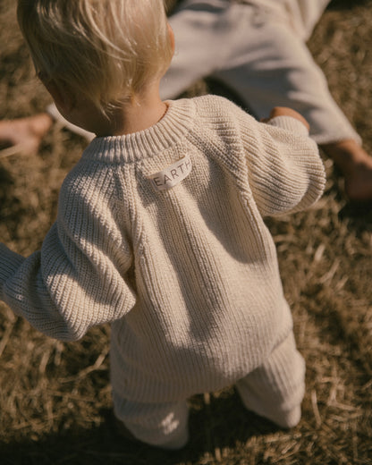 Button knit jumpsuit - Brown [EARTH THE ARCHIVE] (26AW)