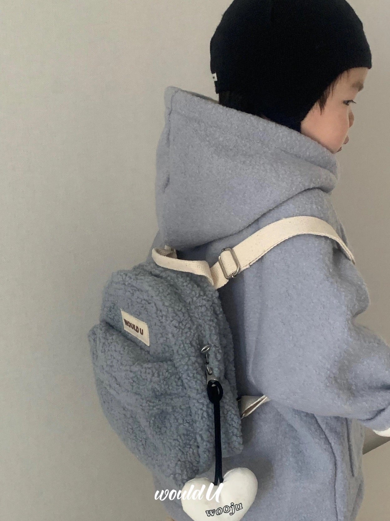 【オーダー会】Wouldu Teddy Back Pack - Baby Blue [wouldU]【2026年1月上旬以降順次お届け予定】