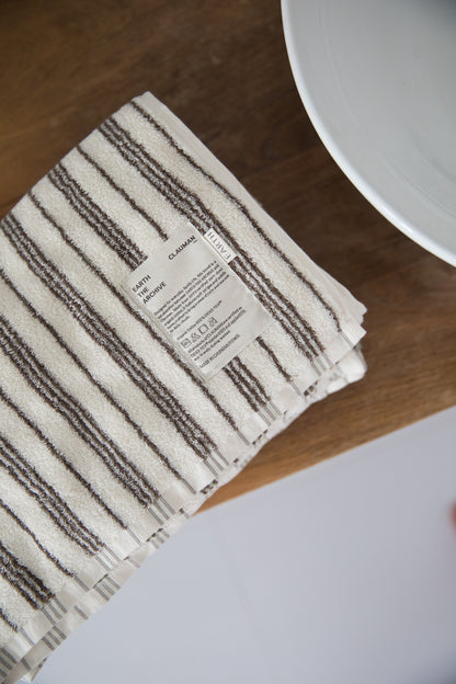 Organic bath towel - Green/Brown [EARTH THE ARCHIVE] (26AW)