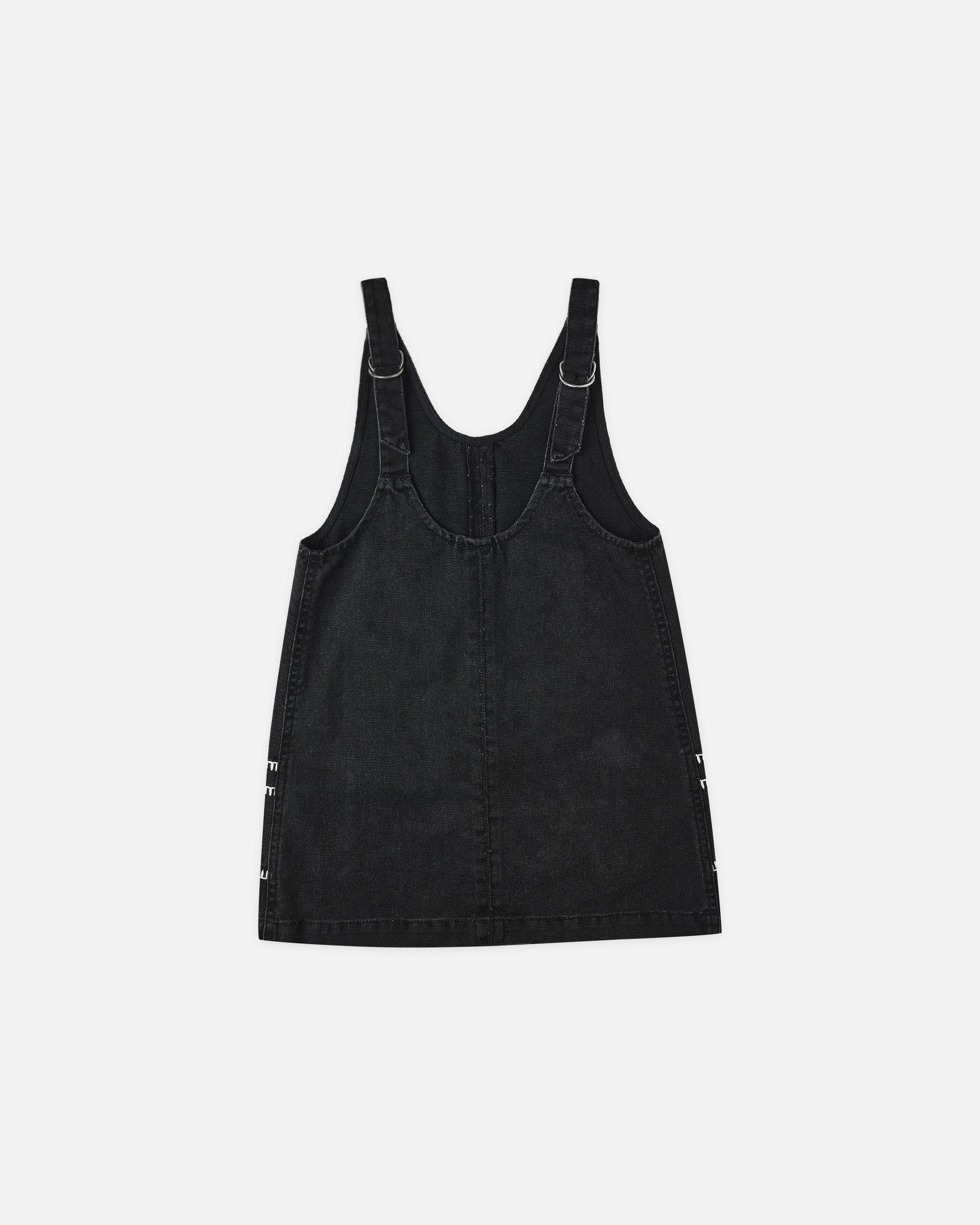 V-NECK OVERALL DRESS - WASHED BLACK [Rylee + Cru](25AW Drop2)