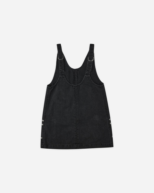 V-NECK OVERALL DRESS - WASHED BLACK [Rylee + Cru](25AW Drop2)