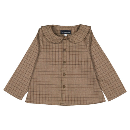 【オーダー会】 Shirt MONCEAU - brown tiles [Maison Marelle](25AW Drop1) 【2025年12月中旬以降発送予定】