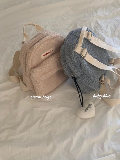 【オーダー会】Wouldu Teddy Back Pack - Cream Beige [wouldU]【2026年1月上旬以降順次お届け予定】