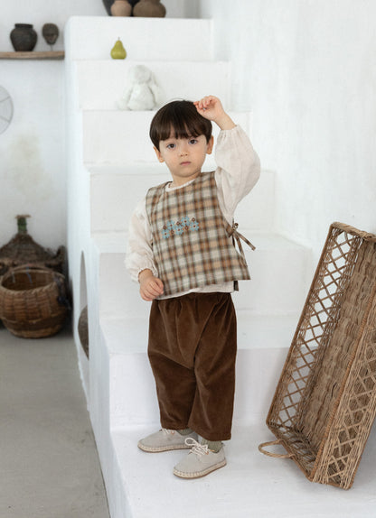 Forest Check Vest  [Doucement] (25AW)【2025年10月下旬以降お届け予定】