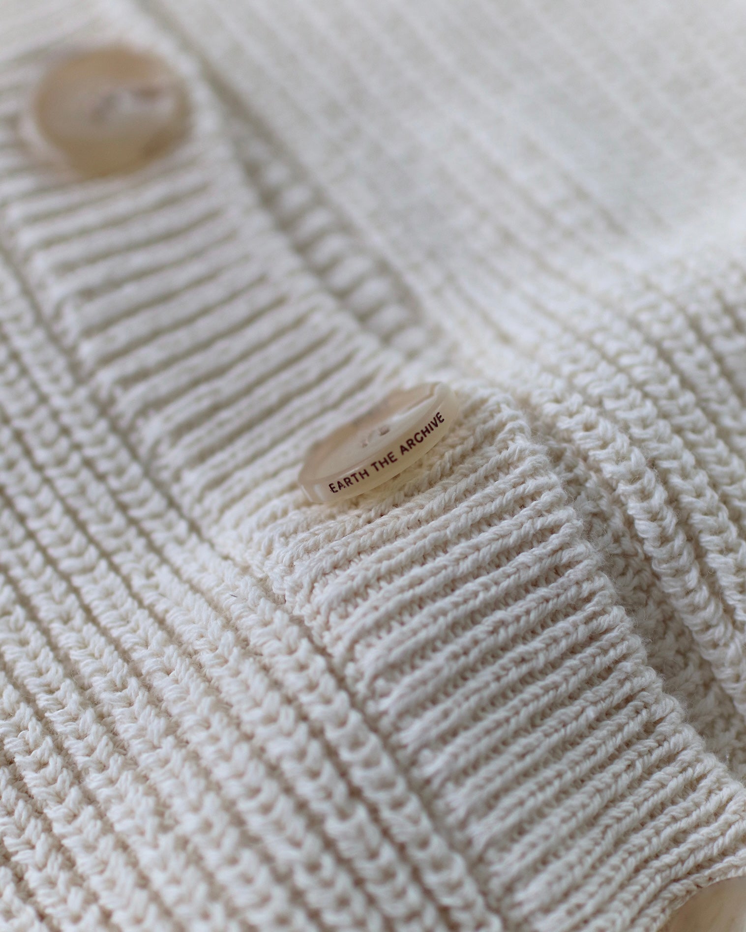Button knit jumpsuit - Cream [EARTH THE ARCHIVE] (26AW)