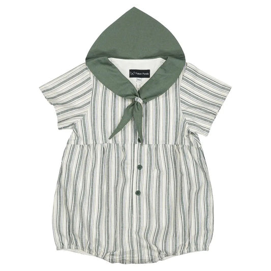 Romper ROI - forest green stripes [Maison Marelle] (26SS)