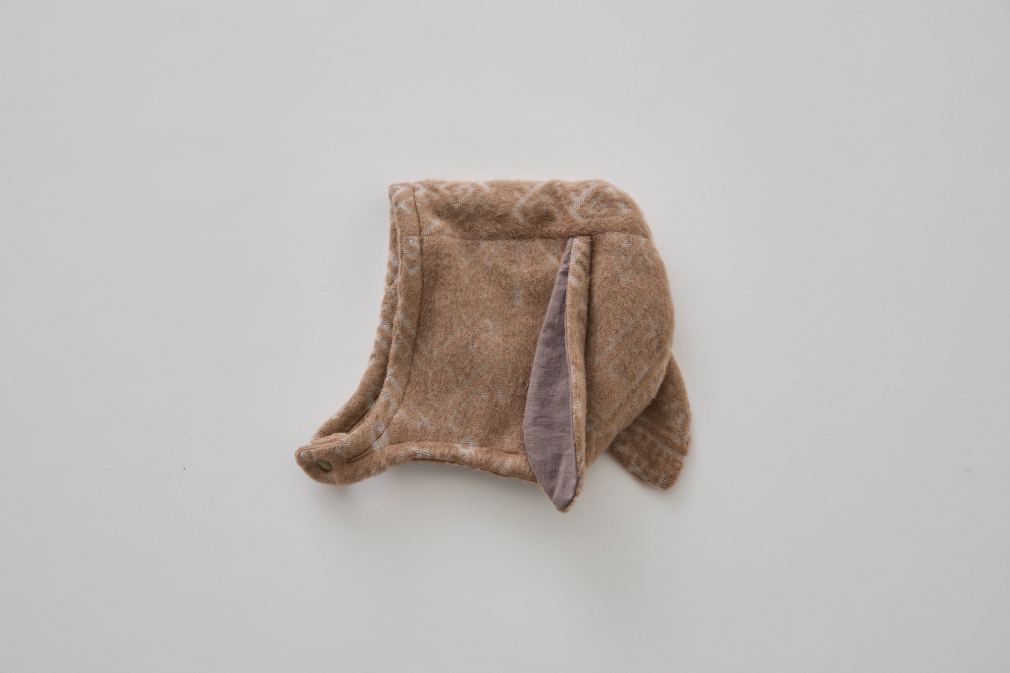 Snow Jacquard Bunny Bonnet - Brown [eLfinFolk ] (25AW•Drop2)