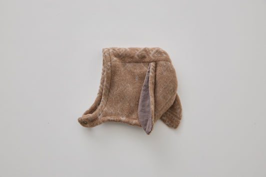 Snow Jacquard Bunny Bonnet - Brown [eLfinFolk / エルフィンフォルク] (25AW•Drop2) 【2025年9月中旬以降発送予定】