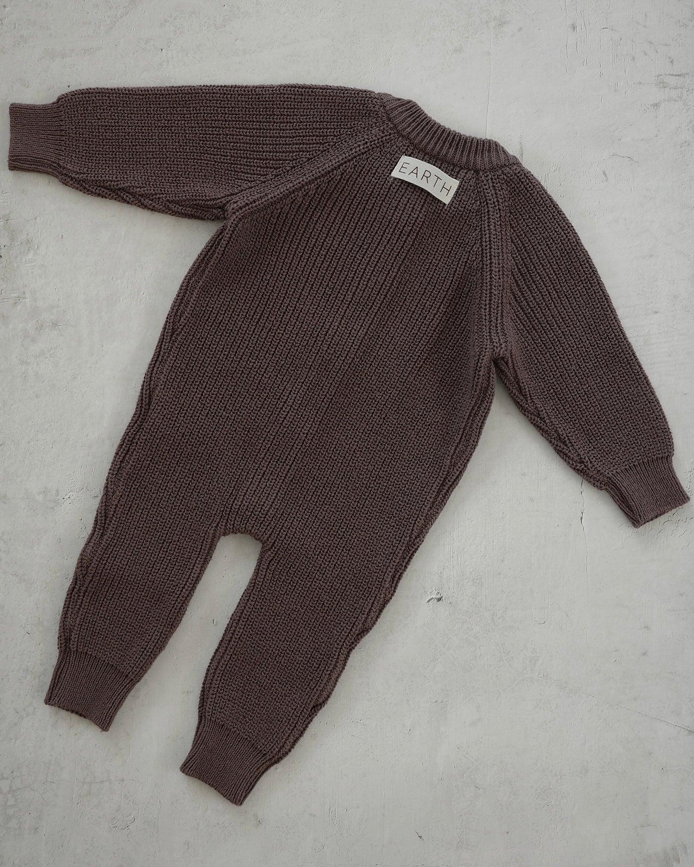 Button knit jumpsuit - Brown [EARTH THE ARCHIVE] (26AW)