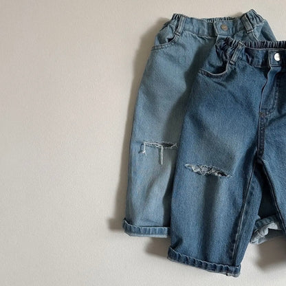 [digreen] cutting denim pants (midium blue) - SS24