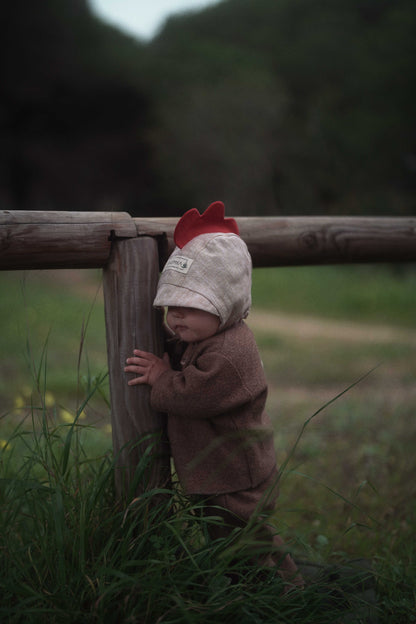【オーダー会】'CHICKEN' LINEN BONNET [SHOMKA] 【2026年4月中旬以降順次発送】