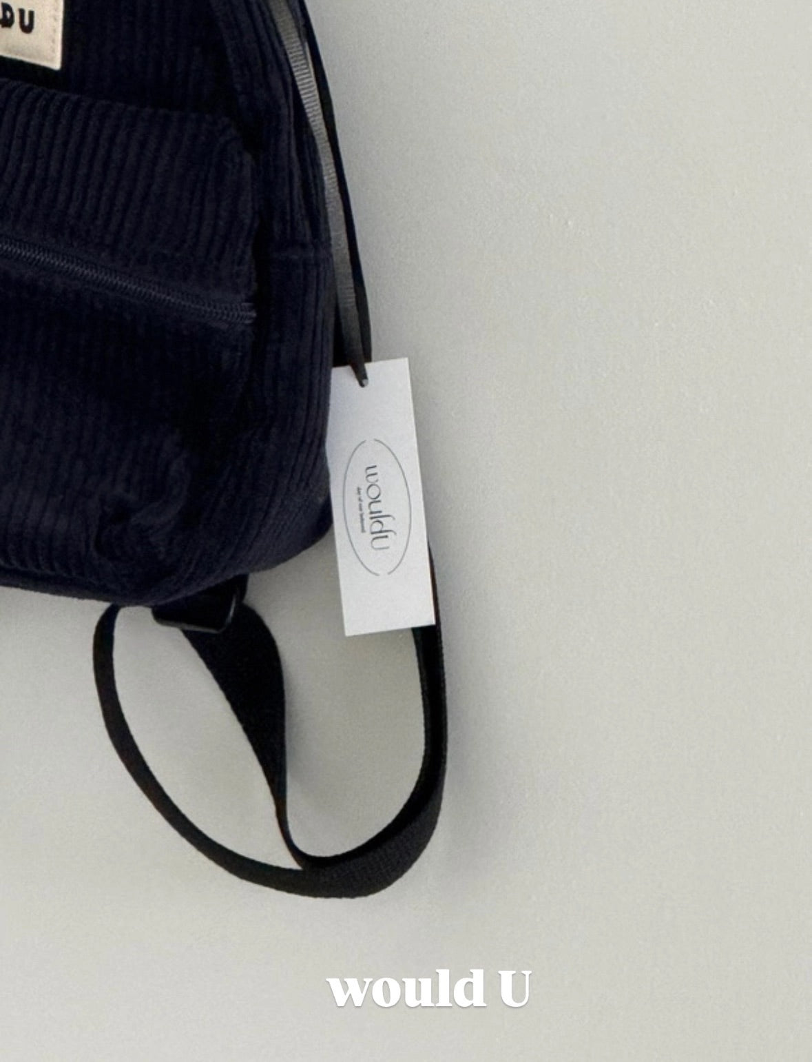 【オーダー会】Wouldu Corduroy Back Pack - Deep Navy [wouldU]【2026年1月上旬以降順次お届け予定】