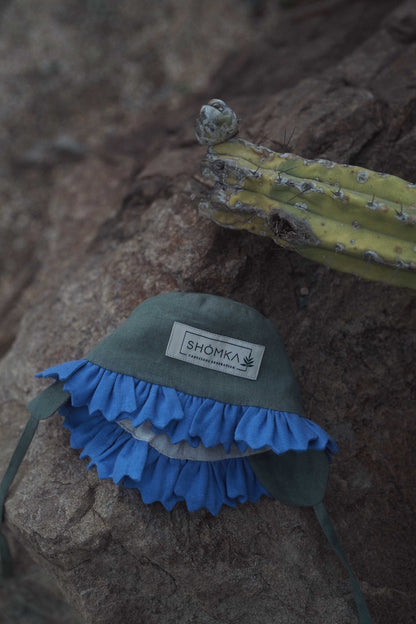 【オーダー会】'CORNFLOWER' LINEN FLOWER HAT [SHOMKA] 【2026年5月下旬以降順次発送】