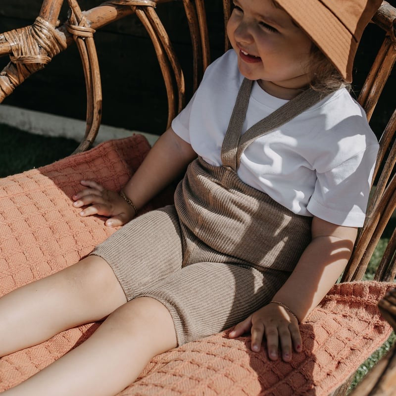 Retro Ribbed Shorty Tights - Peanut Blend [SILLY Silas]