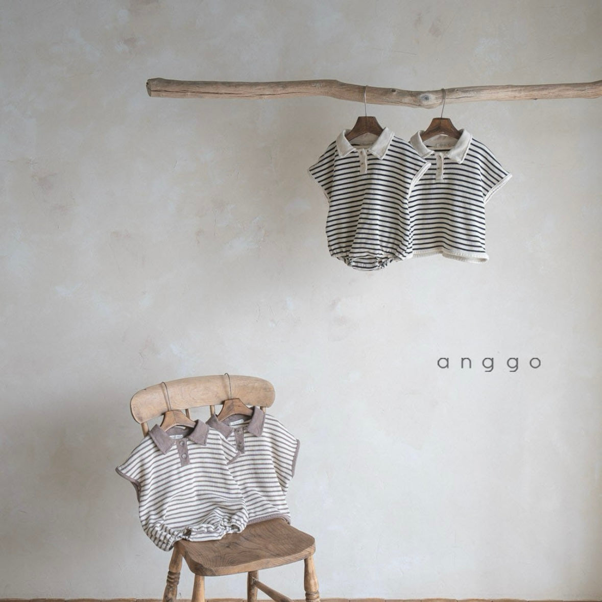 [anggo] kit-kat collar romper - SS24