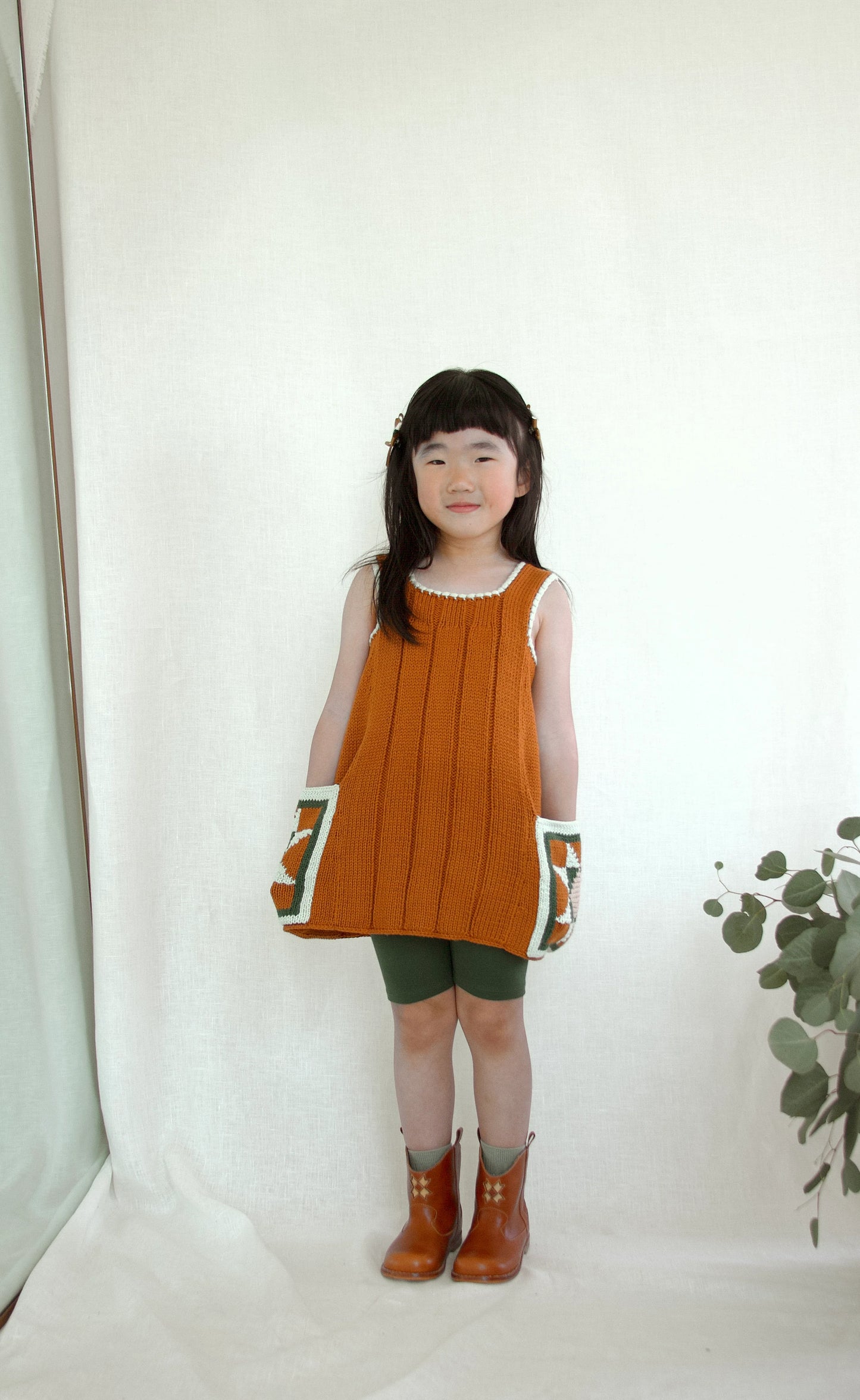 [iver and isla] patchwork quilt tunic (acorn) - SS23