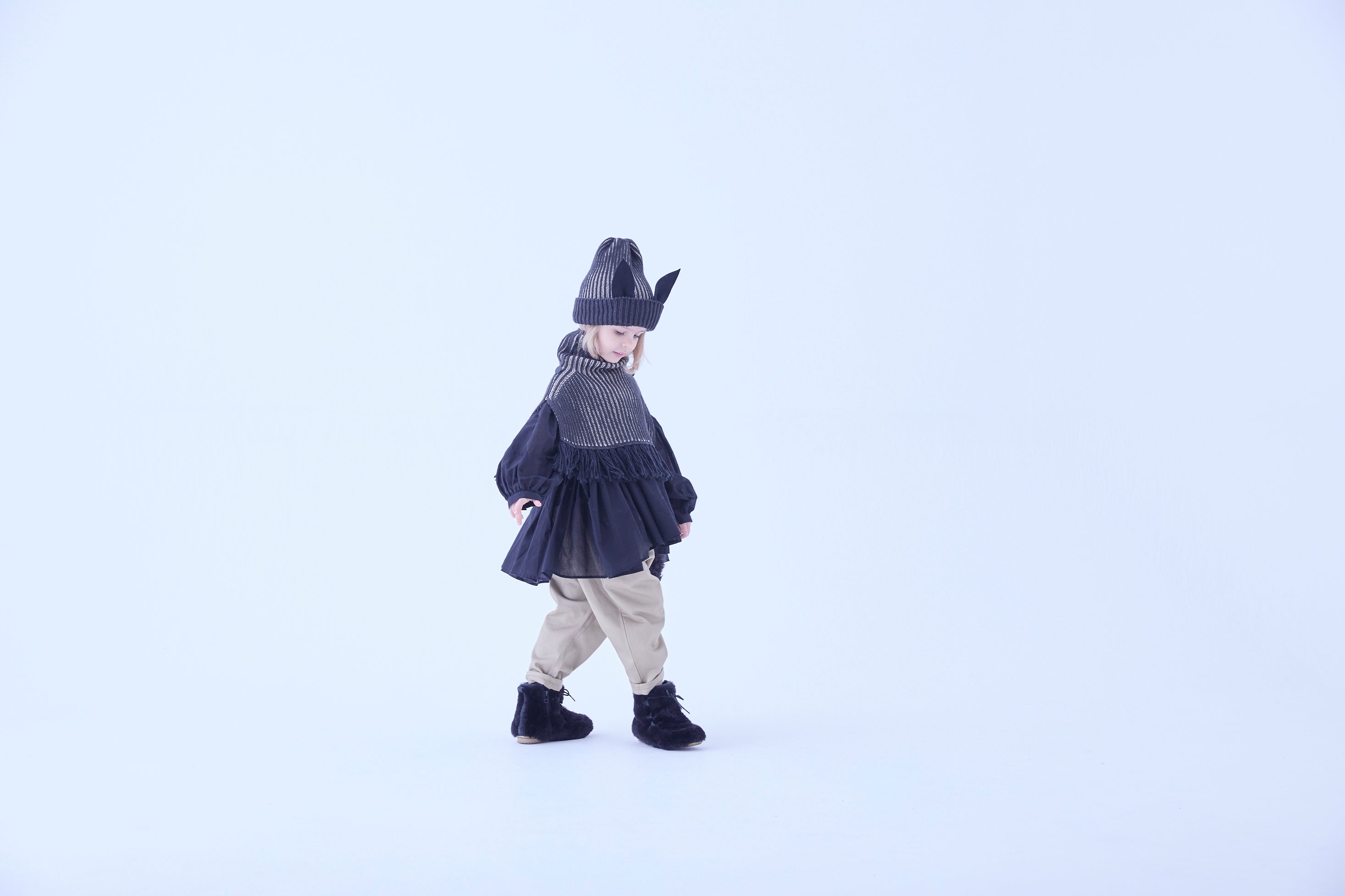その他 elfinfolk Rib knit Knights Cape black LAST ONE【40%off】eLfinFolk（エルフィンフォルク）／Rib knit