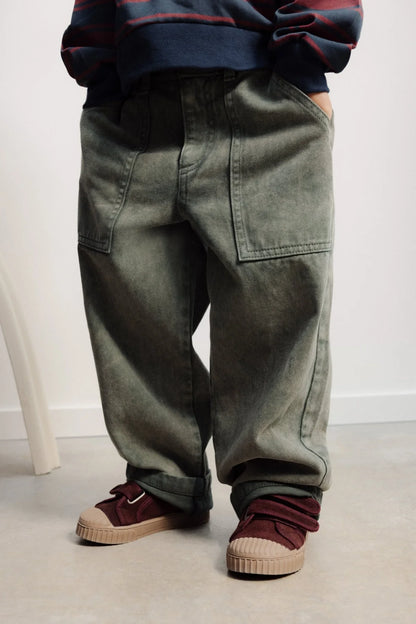TNS Denim Baggy Pant - Tea Leaf [the new society](26AW)drop1