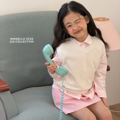 【予約販売】soft knit vest [NINIBELLO] (26SS)【2026年2月下旬以降順次発送】