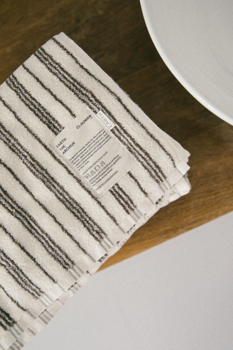 Organic bath towel - Green/Brown [EARTH THE ARCHIVE] (26AW)