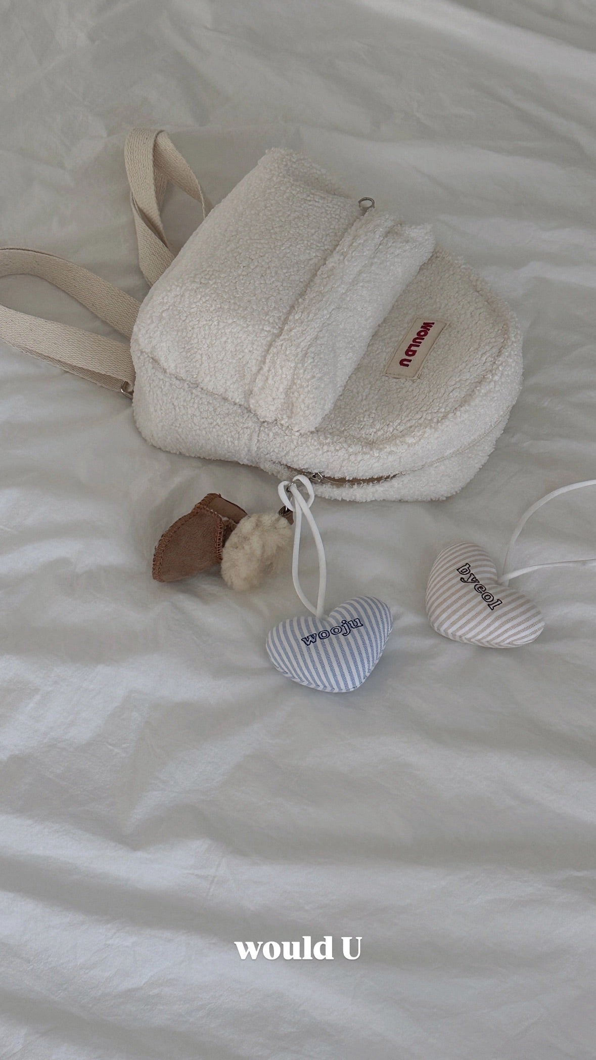 【オーダー会】Wouldu Teddy Back Pack - Ivory [wouldU]【2026年1月上旬以降順次お届け予定】