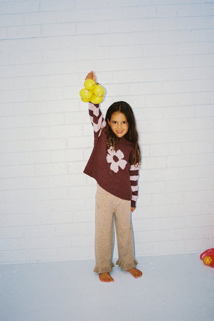 Organic Frill Knit Flares - Oatmilk [GROWN] (26AW) drop2