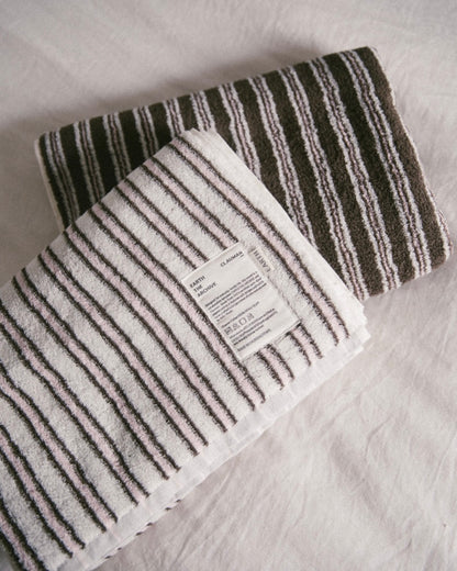 Organic bath towel - Pink/Brown [EARTH THE ARCHIVE] (26AW)