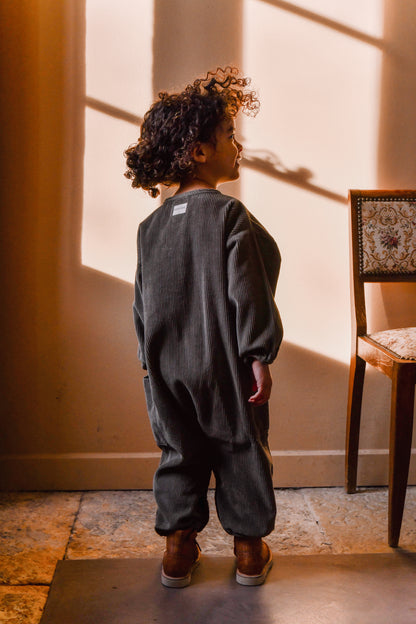 [STUDIO BOHEME] CORDUROY BIG PAPI JUMPSUIT / TURTLE GREEN