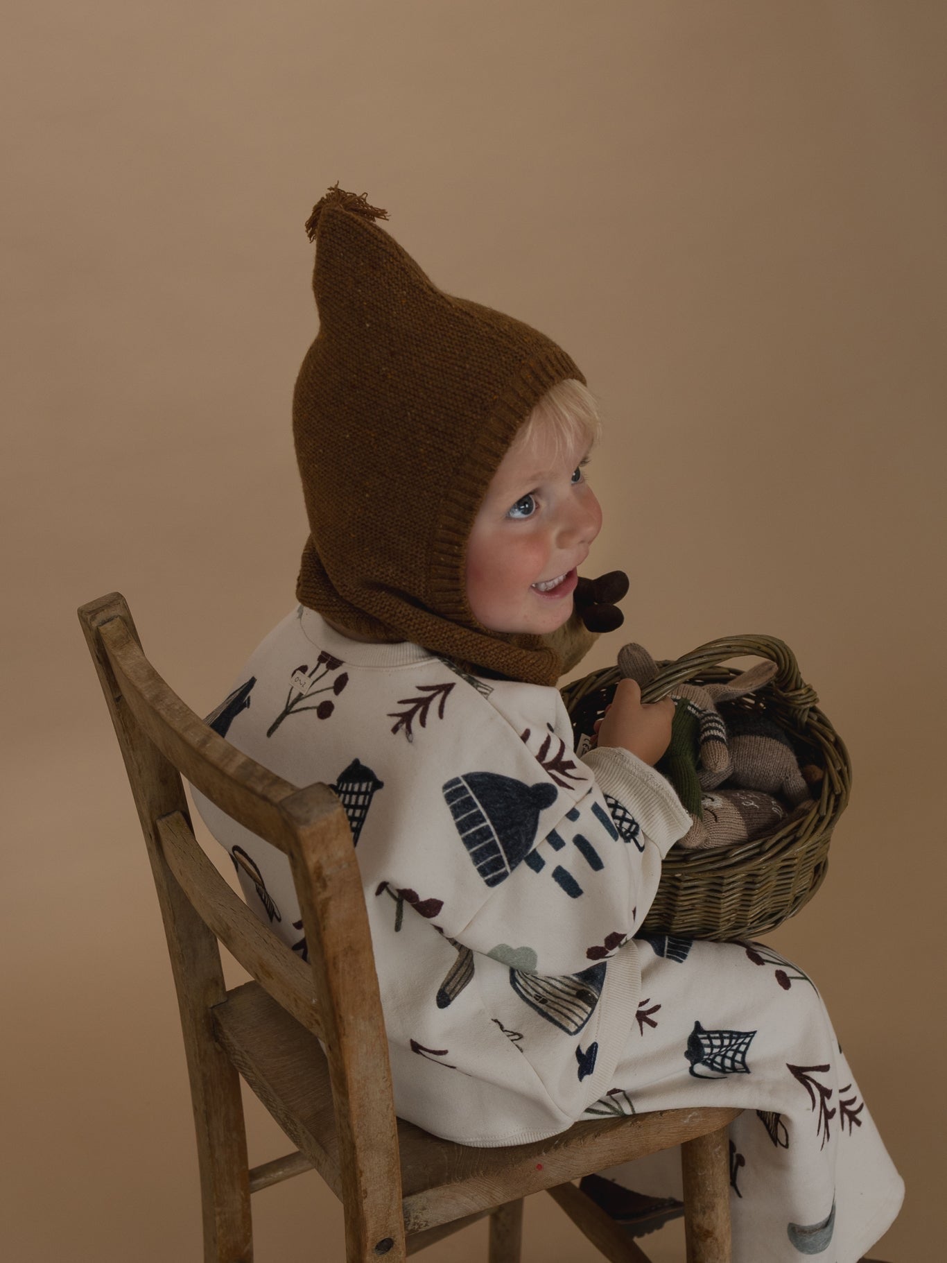 CHESTNUT BALACLAVA [organic zoo] (25AW)