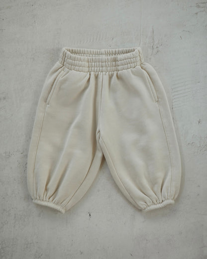 Organic French terry bottom - Cream [EARTH THE ARCHIVE] (26AW)